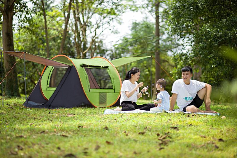 Cheap Goat Tents Outdoor Camping 3 4 People Automatic Outdoor Tent Camping Rainproof Tent  Throwing Tent Building Free Easy to Put up Tent   
